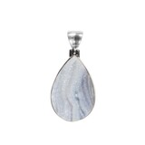 Zilveren hanger chalcedoonroosje | druppel 2,7 x 1,8 cm Zilveren hanger chalcedoonroosje | druppel 2,7 x 1,8 cm