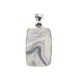 Zilveren hanger chalcedoonroosje | rechthoek 2,8 x 1,8 cm Zilveren hanger chalcedoonroosje | rechthoek 2,8 x 1,8 cm