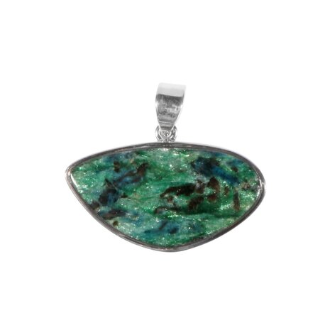 Zilveren hanger fuchsiet | druppel 2 x 3,7 cm Zilveren hanger fuchsiet | druppel 2 x 3,7 cm