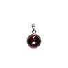 Zilveren hanger granaat (rhodoliet) | rond 1,3 cm Zilveren hanger granaat (rhodoliet) | rond 1,3 cm