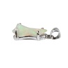 Zilveren hanger opaal (edel) | freeform gezet 1,7 x 1 cm Zilveren hanger opaal (edel) | freeform gezet 1,7 x 1 cm