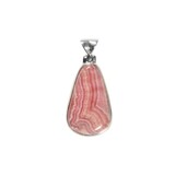 Zilveren hanger rhodochrosiet | druppel 2,7 x 1,6 cm Zilveren hanger rhodochrosiet | druppel 2,7 x 1,6 cm