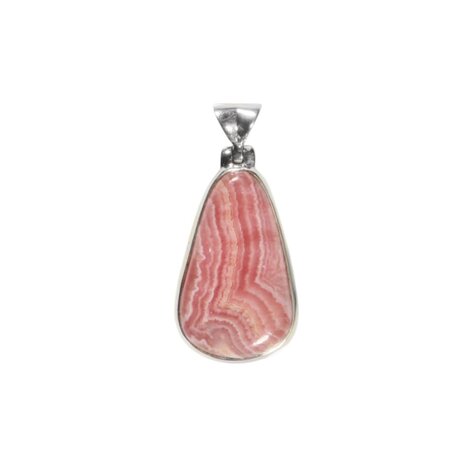 Zilveren hanger rhodochrosiet | druppel 2,7 x 1,6 cm Zilveren hanger rhodochrosiet | druppel 2,7 x 1,6 cm