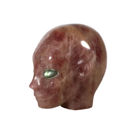 Aardbeienkwarts fairy schedel 7 x 7,5 x 4 cm | 403 gram Aardbeienkwarts fairy schedel 7 x 7,5 x 4 cm | 403 gram