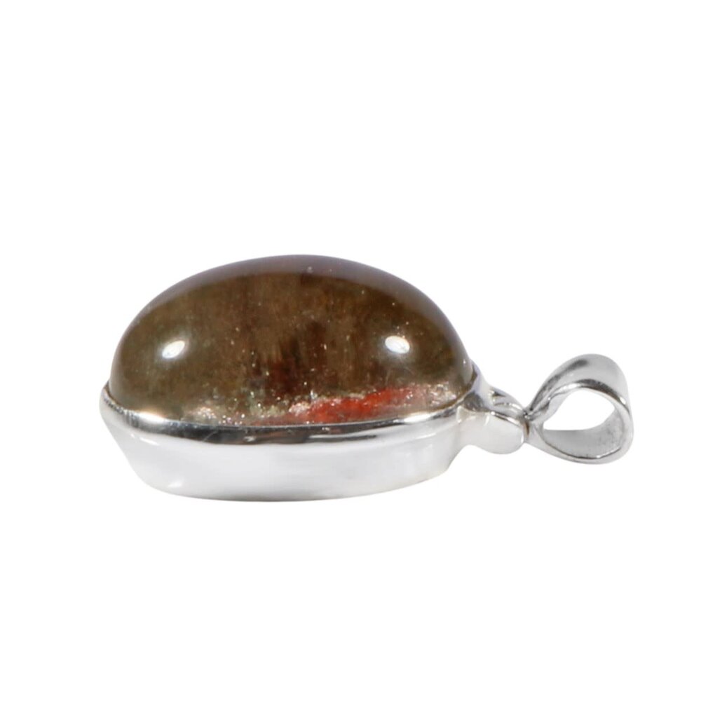 Zilveren hanger sjamaankwarts | ovaal 2 x 1,6 cm Zilveren hanger sjamaankwarts | ovaal 2 x 1,6 cm