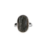 Zilveren ring toermalijn (zwart) maat 18 1/2 | ovaal ruw 1,9 x 1,2 cm Zilveren ring toermalijn (zwart) maat 18 1/2 | ovaal ruw 1,9 x 1,2 cm
