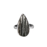 Zilveren ring toermalijn (zwart) maat 18 1/2 | druppel ruw 1,9 x 1,2 cm Zilveren ring toermalijn (zwart) maat 18 1/2 | druppel ruw 1,9 x 1,2 cm