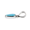 Zilveren hanger turkoois (sleeping beauty) | druppel 1 x 0,7 cm Zilveren hanger turkoois (sleeping beauty) | druppel 1 x 0,7 cm