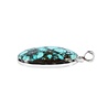 Zilveren hanger turkoois | ovaal 3,4 x 2,5 cm Zilveren hanger turkoois | ovaal 3,4 x 2,5 cm
