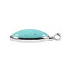 Zilveren hanger turkoois | markies 2,8 x 1,4 cm Zilveren hanger turkoois | markies 2,8 x 1,4 cm