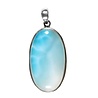 Zilveren hanger larimar | ovaal 3,9 x 2,2 cm Zilveren hanger larimar | ovaal 3,9 x 2,2 cm