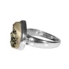 Zilveren ring pyriet maat 18 (verstelbaar) | ruw druppel 1,4 x 1,1 cm Zilveren ring pyriet maat 18 (verstelbaar) | ruw druppel 1,4 x 1,1 cm