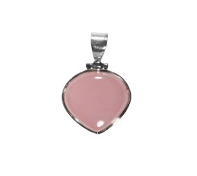 Zilveren hanger rozenkwarts | druppel 1,9 x 1,9 cm Zilveren hanger rozenkwarts | druppel 1,9 x 1,9 cm