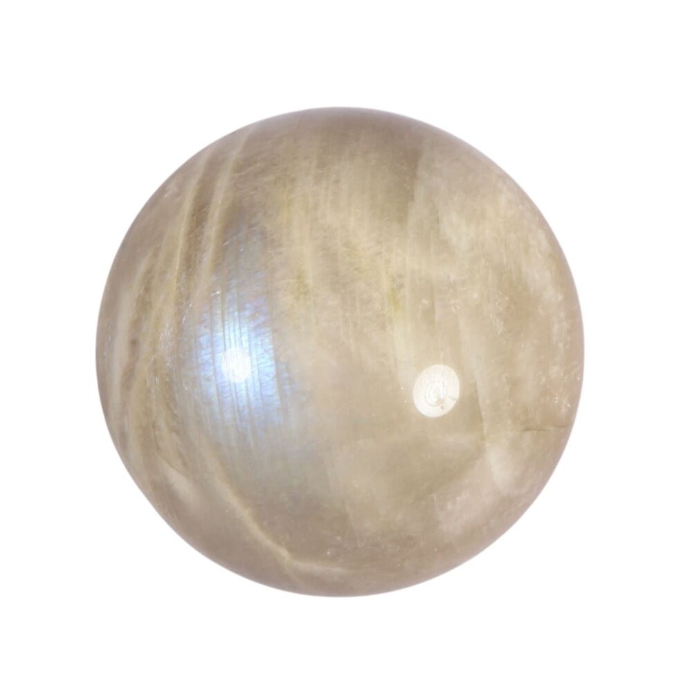 Maansteen (blauw) bol 65 mm | 380 gram