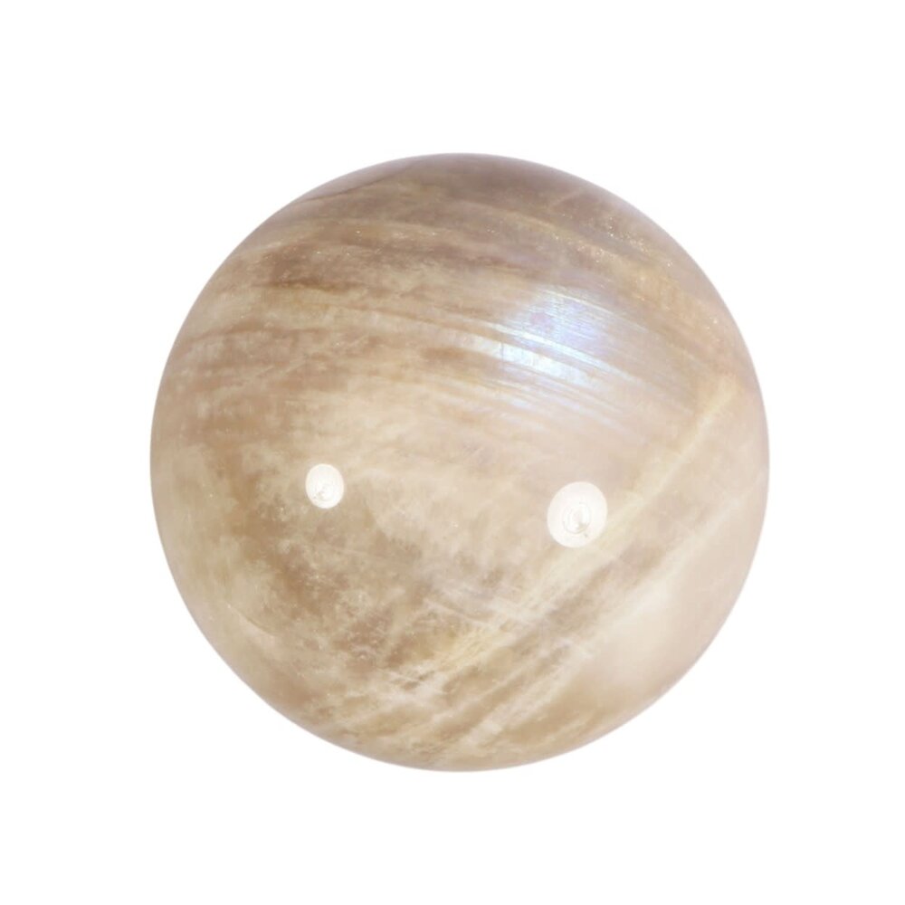 Maansteen (blauw) bol 63 mm | 336 gram