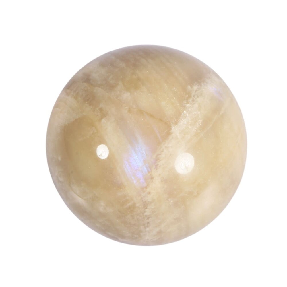 Maansteen (blauw) bol 63 mm | 336 gram