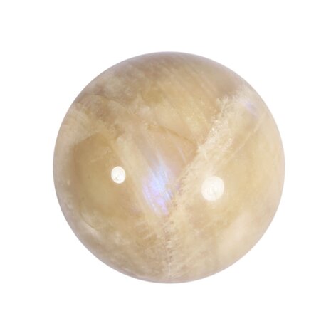 Maansteen (blauw) bol 63 mm | 336 gram
