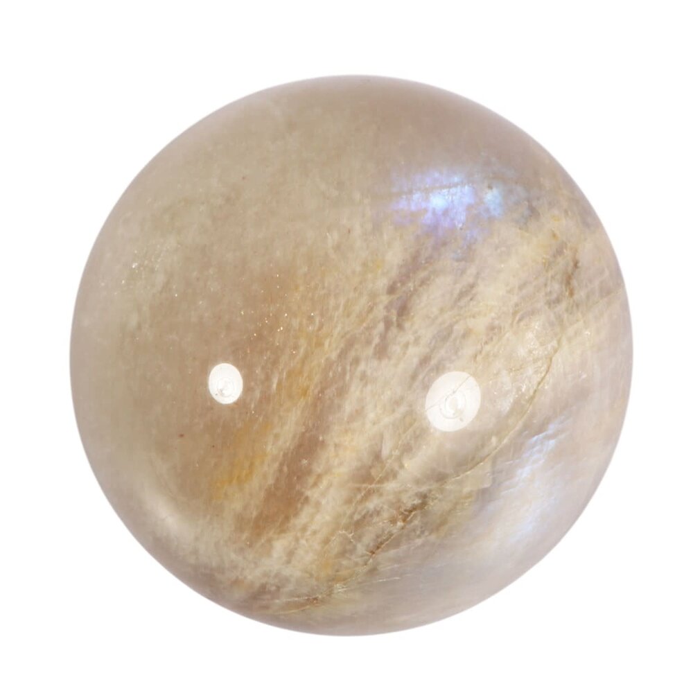 Maansteen (blauw) bol 71 mm | 496 gram