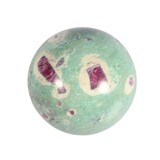 Robijn in fuchsiet bol 62 mm | 362 gram Robijn in fuchsiet bol 62 mm | 362 gram