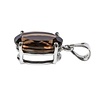 Zilveren hanger rookkwarts | ovaal facet gezet 2 x 1,5 cm Zilveren hanger rookkwarts | ovaal facet gezet 2 x 1,5 cm