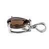 Zilveren hanger rookkwarts | druppel facet gezet 1,8 x 1,2 cm Zilveren hanger rookkwarts | druppel facet gezet 1,8 x 1,2 cm