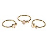 Gold filled ring rozenkwarts maat 18 (licht verstelbaar) | 2 cabochon stenen Gold filled ring rozenkwarts maat 18 (licht verstelbaar) | 2 cabochon stenen