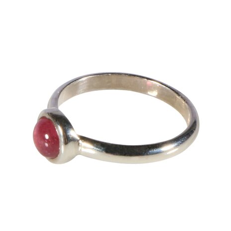 Zilveren ring toermalijn (roze) maat 17 1/2 | rond 5 mm Zilveren ring toermalijn (roze) maat 17 1/2 | rond 5 mm