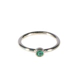 Zilveren ring smaragd maat 18 | rond facet 0,3 cm (2) Zilveren ring smaragd maat 18 | rond facet 0,3 cm (2)