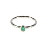 Zilveren ring smaragd maat 18 | ovaal facet 0,4 x 0,3 cm Zilveren ring smaragd maat 18 | ovaal facet 0,4 x 0,3 cm