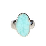 Zilveren ring chrysocolla (drusy) maat 17 3/4 | 2 x 1,2 cm Zilveren ring chrysocolla (drusy) maat 17 3/4 | 2 x 1,2 cm