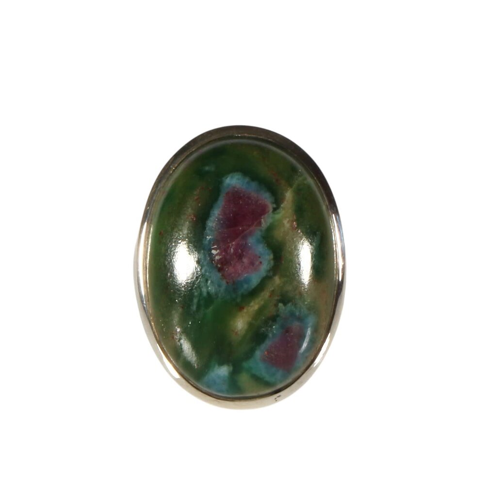 Zilveren ring robijn in fuchsiet maat 19 3/4 | ovaal 2,5 x 1,7 cm Zilveren ring robijn in fuchsiet maat 19 3/4 | ovaal 2,5 x 1,7 cm