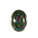 Zilveren ring robijn in fuchsiet maat 19 3/4 | ovaal 2,5 x 1,7 cm Zilveren ring robijn in fuchsiet maat 19 3/4 | ovaal 2,5 x 1,7 cm