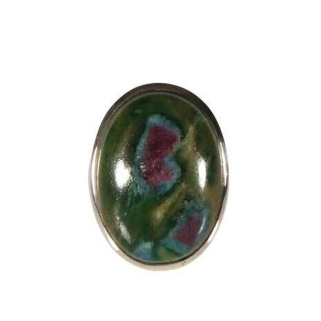 Zilveren ring robijn in fuchsiet maat 19 3/4 | ovaal 2,5 x 1,7 cm Zilveren ring robijn in fuchsiet maat 19 3/4 | ovaal 2,5 x 1,7 cm