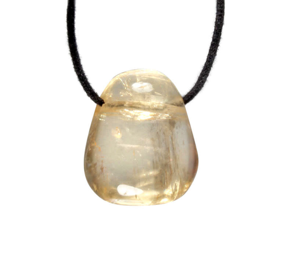 Calciet (geel) hanger doorboord Calciet (geel) hanger doorboord