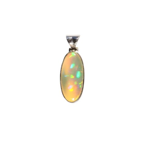 Zilveren hanger opaal (edel) | ovaal 2,2 x 1 cm Zilveren hanger opaal (edel) | ovaal 2,2 x 1 cm