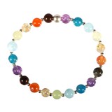 Zilveren armband chakra 6 mm kralen Zilveren armband chakra 6 mm kralen