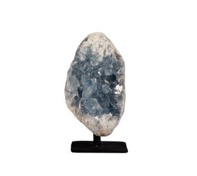 Celestien cluster op standaard 8,5 x 5 x 5,5 cm | 430 gram Celestien cluster op standaard 8,5 x 5 x 5,5 cm | 430 gram