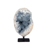 Celestien cluster ei op standaard 11,5 x 7,5 x 5 cm | 883 gram Celestien cluster ei op standaard 11,5 x 7,5 x 5 cm | 883 gram