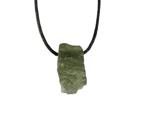 Moldaviet hanger ruw doorboord | 2,42 gram Moldaviet hanger ruw doorboord | 2,42 gram