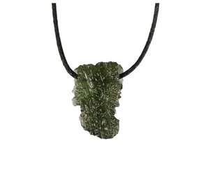 Moldaviet hanger ruw doorboord | 2,72 gram Moldaviet hanger ruw doorboord | 2,72 gram