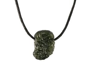 Moldaviet hanger ruw doorboord | 2,71 gram Moldaviet hanger ruw doorboord | 2,71 gram