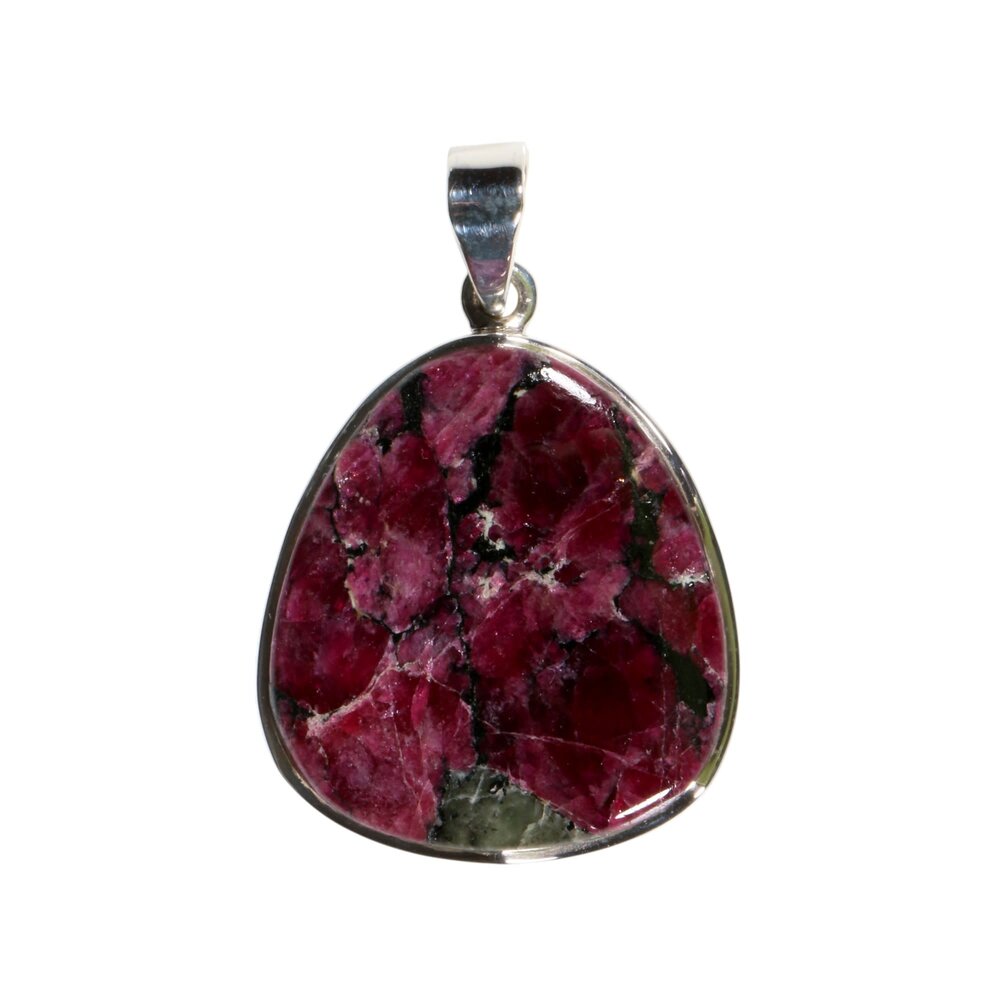 Zilveren hanger eudialiet | ovaal 3,1 x 2,8 cm Zilveren hanger eudialiet | ovaal 3,1 x 2,8 cm