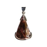 Zilveren hanger koper met dolomiet | druppel 3 x 1,9 cm Zilveren hanger koper met dolomiet | druppel 3 x 1,9 cm