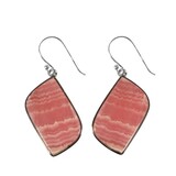 Zilveren oorbellen rhodochrosiet wave 2,2 x 1,3 cm Zilveren oorbellen rhodochrosiet wave 2,2 x 1,3 cm