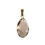 Citrien met rookkwarts (smoky citrien) hanger 14k gouden oogje Citrien met rookkwarts (smoky citrien) hanger 14k gouden oogje