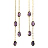 Gold filled oorbellen amethist | lang 5 stenen Gold filled oorbellen amethist | lang 5 stenen