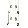 Gold filled oorbellen kyaniet | lang 5 stenen Gold filled oorbellen kyaniet | lang 5 stenen
