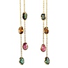 Gold filled oorbellen toermalijn (multi) | lang 5 stenen Gold filled oorbellen toermalijn (multi) | lang 5 stenen