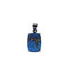 Zilveren hanger lapis lazuli | gezet 1,8 x 1,3 cm Zilveren hanger lapis lazuli | gezet 1,8 x 1,3 cm