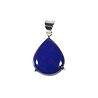 Zilveren hanger lapis lazuli | gezet 2,2 x 1,9 cm Zilveren hanger lapis lazuli | gezet 2,2 x 1,9 cm